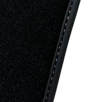 Black Floor Mats for Ferrari F12 TRS (2014) with Red Alcantara Leather - AutoWin