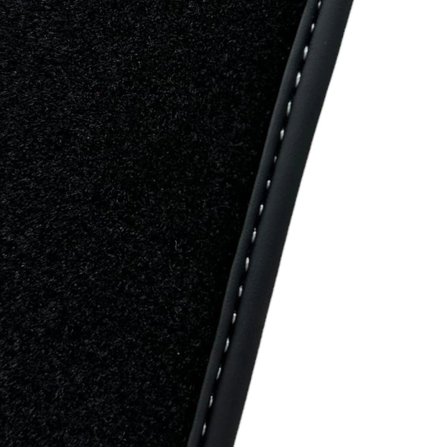 Black Floor Mats for Ferrari F12 TRS (2014) with Red Alcantara Leather - AutoWin