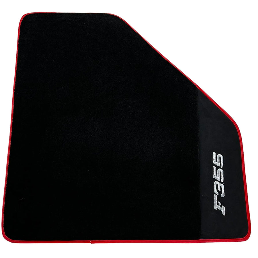 Black Floor Mats For Ferrari F355 1994-1999 With Alcantara Leather - AutoWin