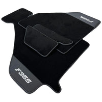 Black Floor Mats For Ferrari F355 1994-1999 With Leather - AutoWin