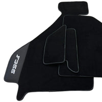 Black Floor Mats For Ferrari F355 1994-1999 With Leather - AutoWin