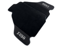 Black Floor Mats For Ferrari F430 2004-2009 With Alcantara Leather - AutoWin