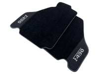 Black Floor Mats For Ferrari F430 2004-2009 With Alcantara Leather - AutoWin