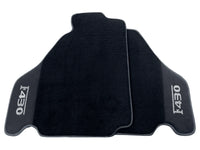 Black Floor Mats For Ferrari F430 2004-2009 With Alcantara Leather - AutoWin