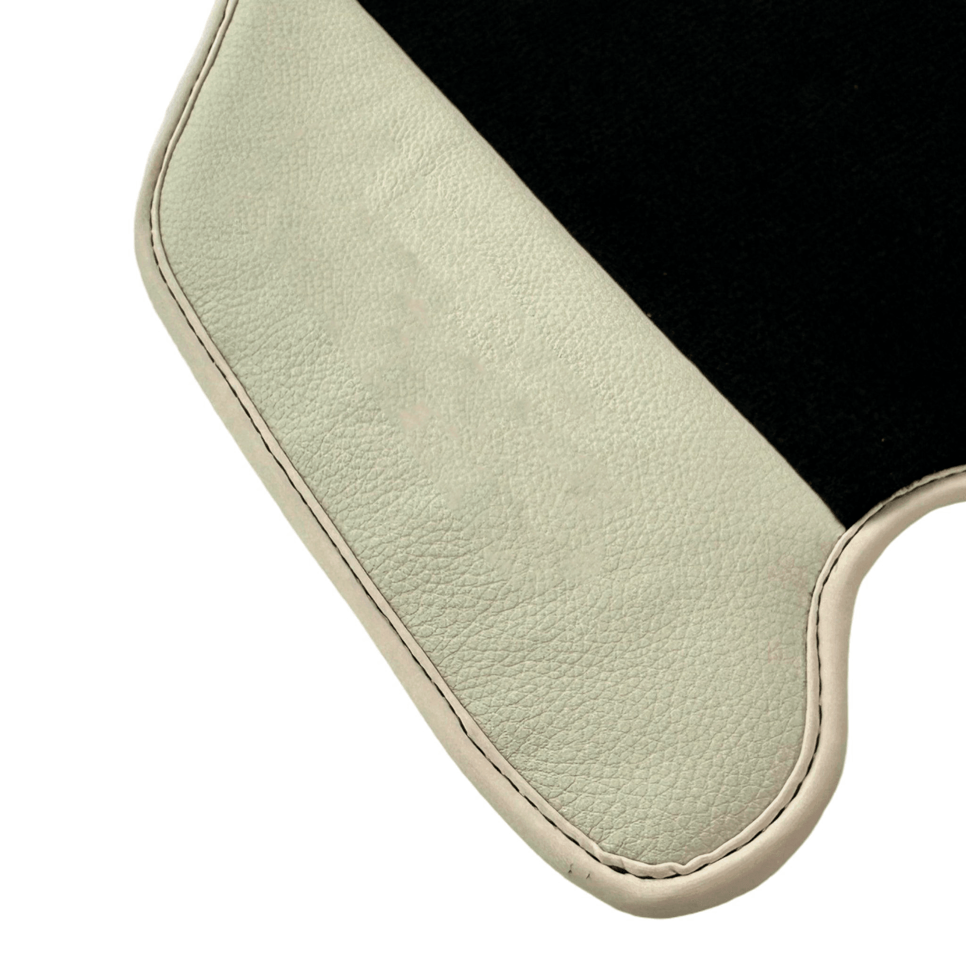 Black Floor Mats For Ferrari F430 2004-2009 With Beige Leather - AutoWin