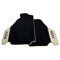 Black Floor Mats For Ferrari F430 2004-2009 With Beige Leather - AutoWin
