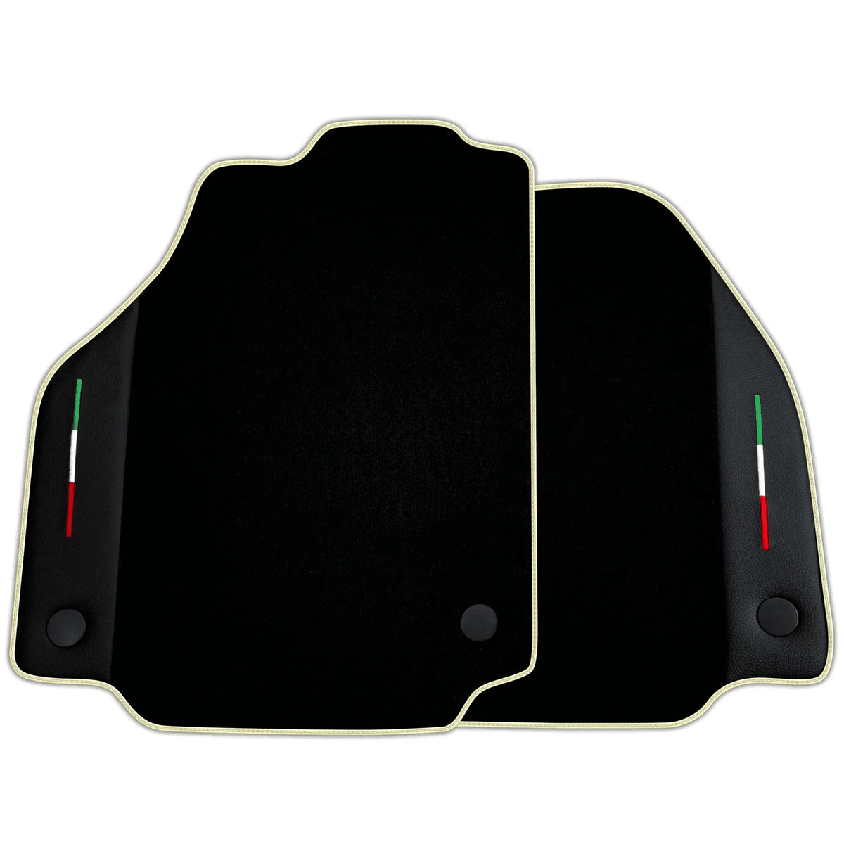 Black Floor Mats for Ferrari F8 Spider (2019-2023) with Leather | Various Trim Colors