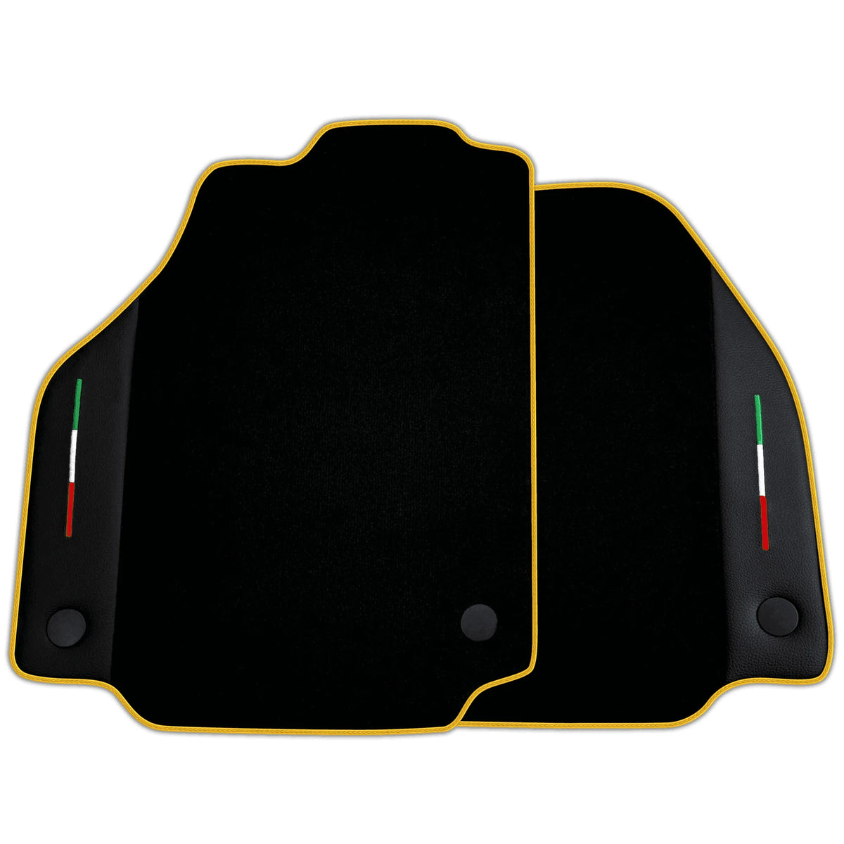 Black Floor Mats for Ferrari F8 Spider (2019-2023) with Leather | Various Trim Colors