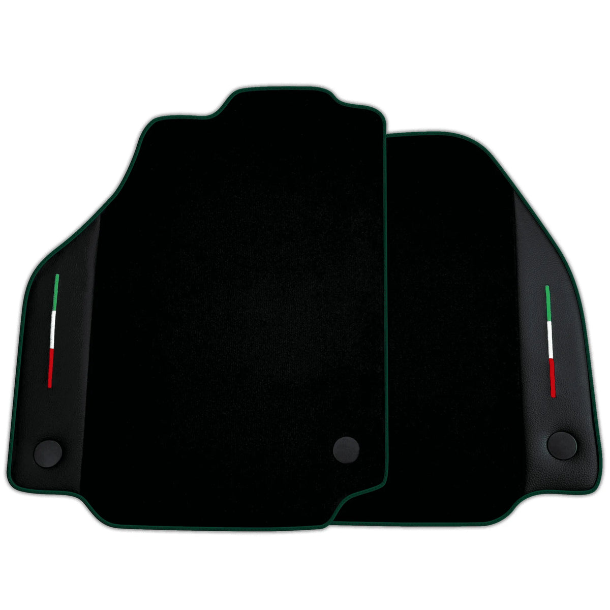 Black Floor Mats for Ferrari F8 Tributo (2019-2023) with Leather | Various Trim Colors