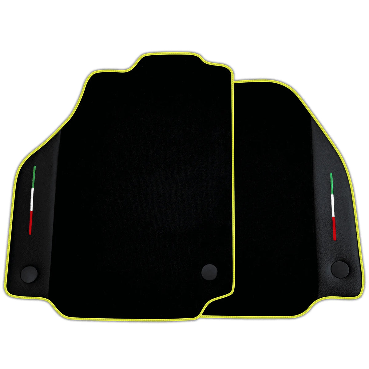 Black Floor Mats for Ferrari F8 Tributo (2019-2023) with Leather | Various Trim Colors