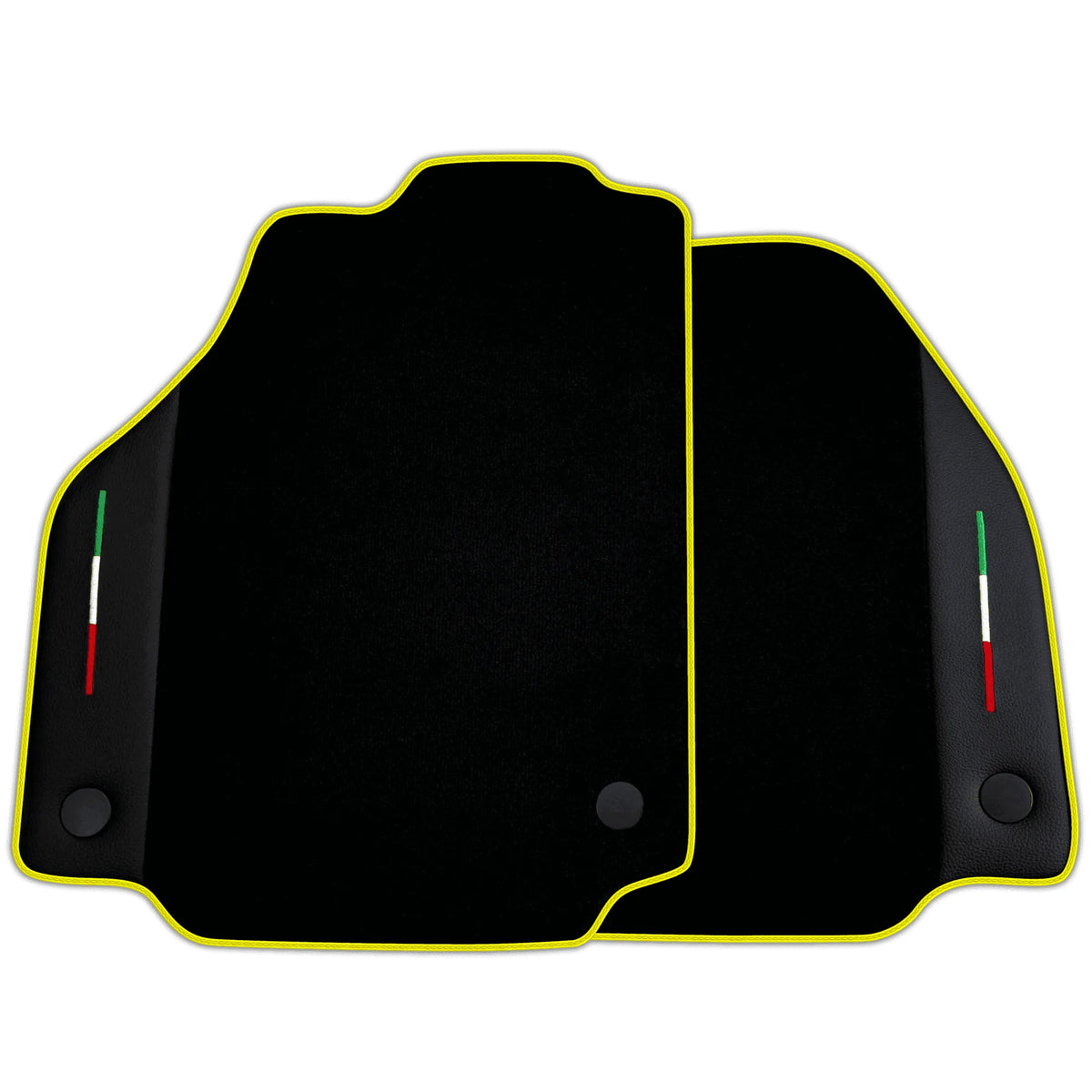 Black Floor Mats for Ferrari F8 Tributo (2019-2023) with Leather | Various Trim Colors