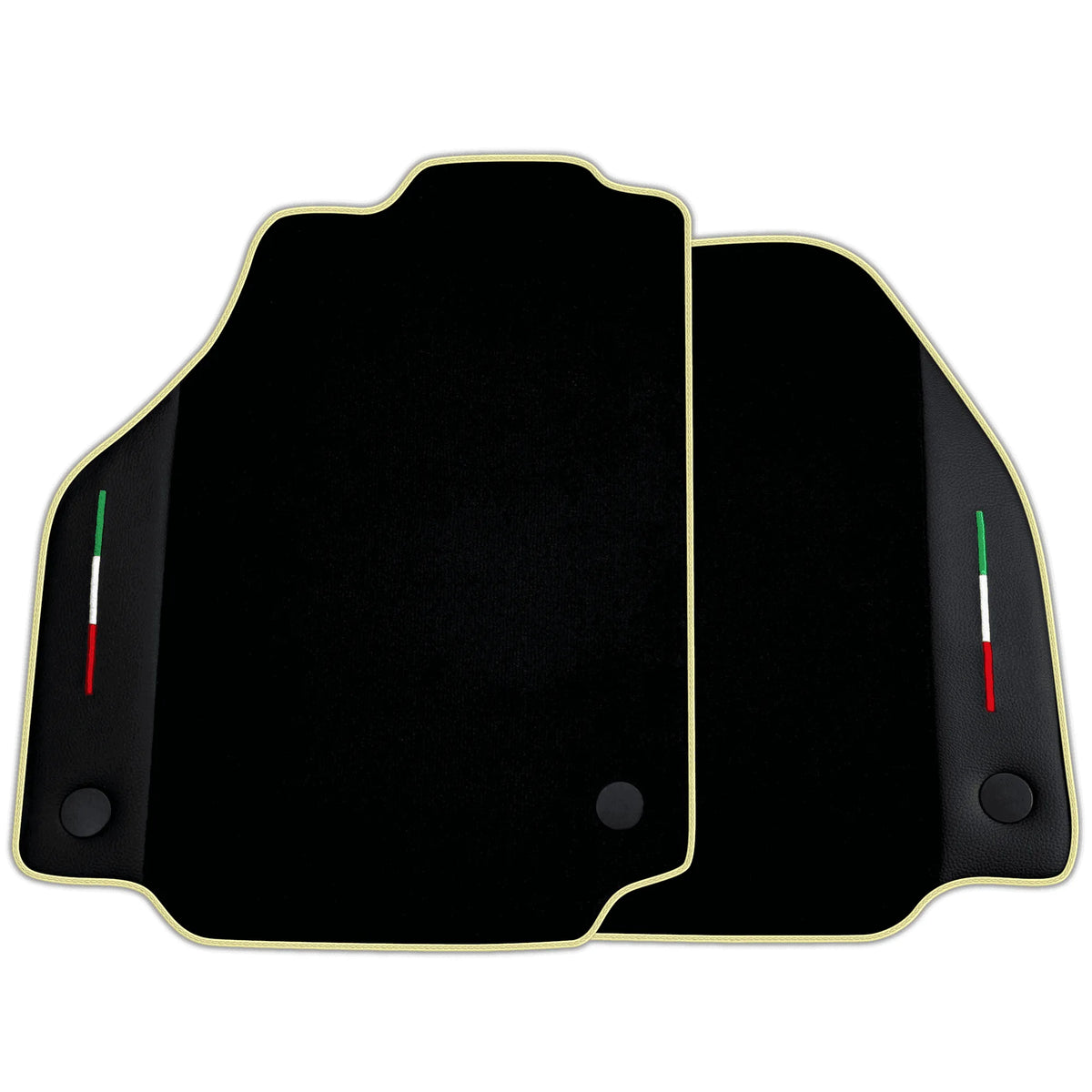 Black Floor Mats for Ferrari F8 Tributo (2019-2023) with Leather | Various Trim Colors