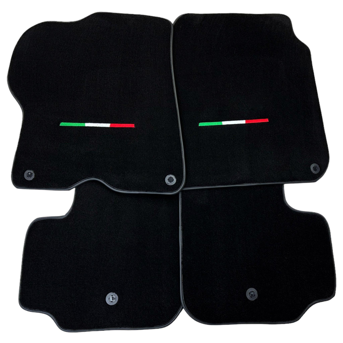 Black Floor Mats For Ferrari GTC4 Lusso (2016-2023) Italian Edition - AutoWin