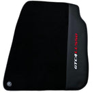 Black Floor Mats For Ferrari GTC4 Lusso (2016-2023) with Leather - AutoWin