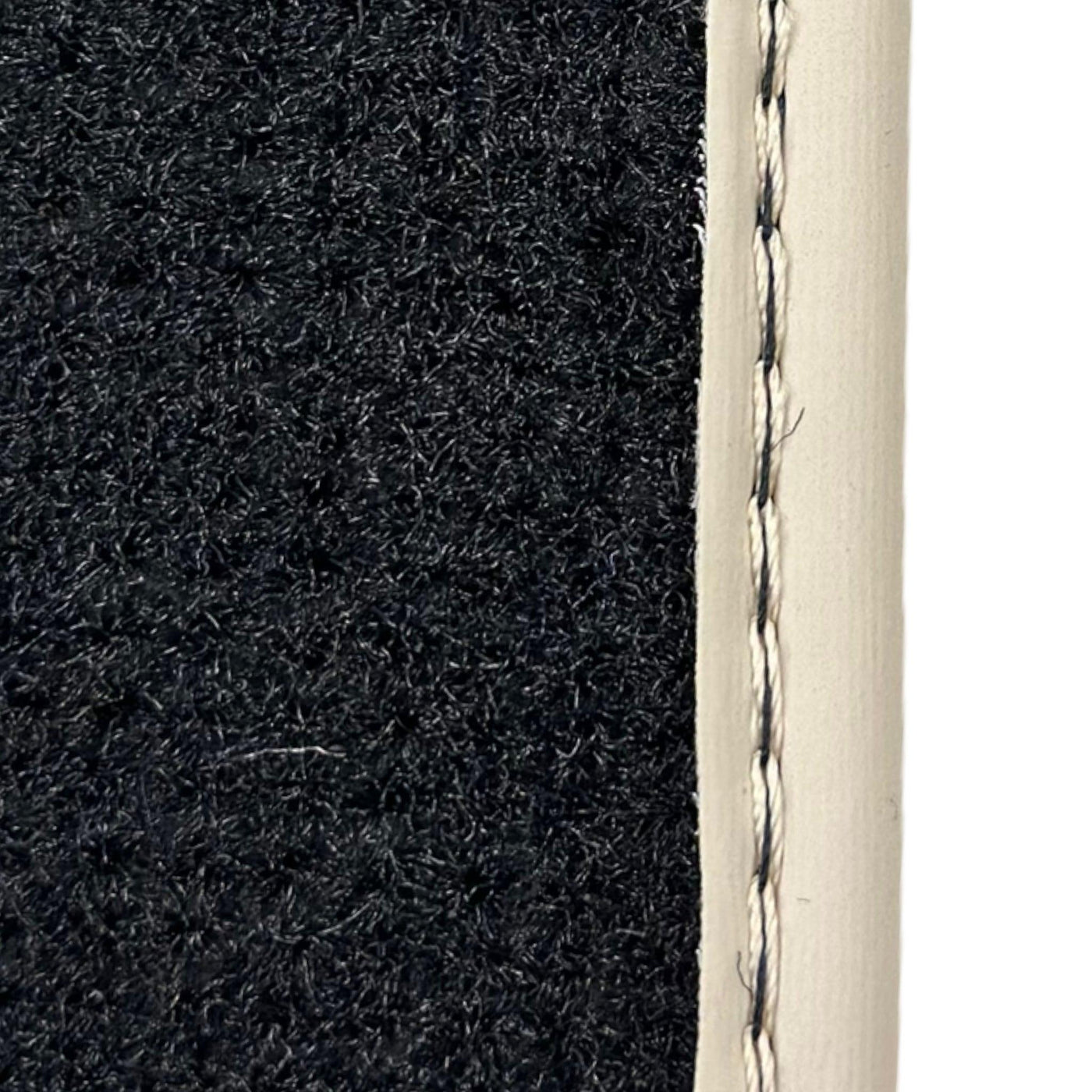 Black Floor Mats For Ferrari GTC4 Lusso (2016-2023) with Leather | Beige Trim - AutoWin