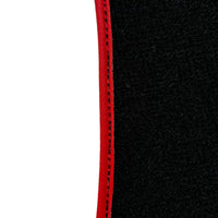 Black Floor Mats For Ferrari Portofino (2018-2023) With Leather and Red Trim - AutoWin