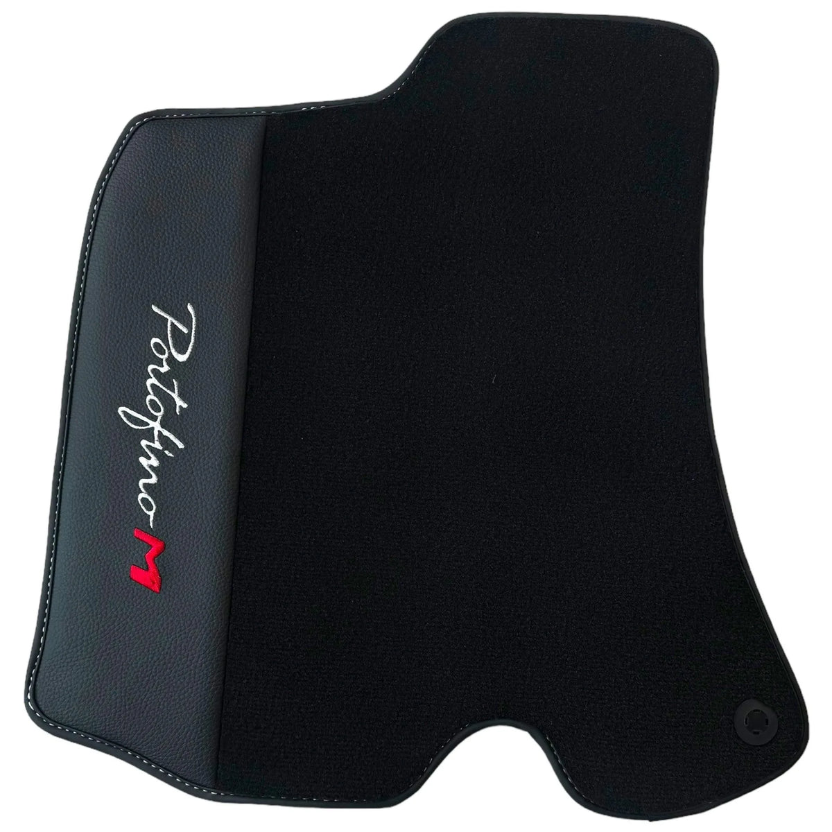 Black Floor Mats for Ferrari Portofino M (2018-2023) with Leather - AutoWin