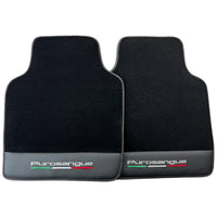 Black Floor Mats for Ferrari Purosangue with Leather and Black Trim | Italian Edition - AutoWin