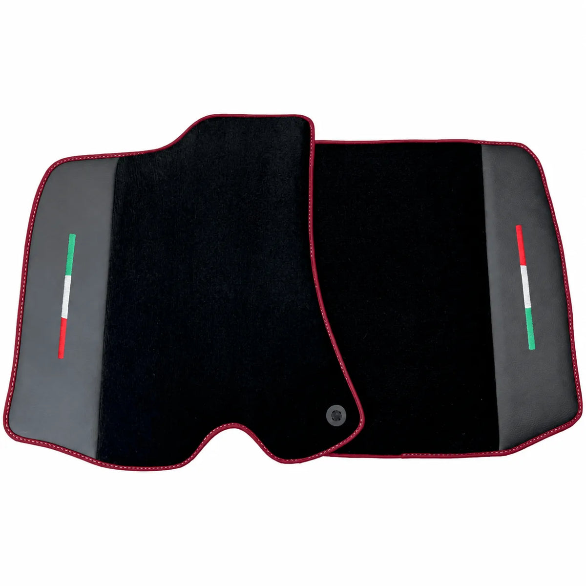 Black Floor Mats for Ferrari Roma (2021-2027) with Leather