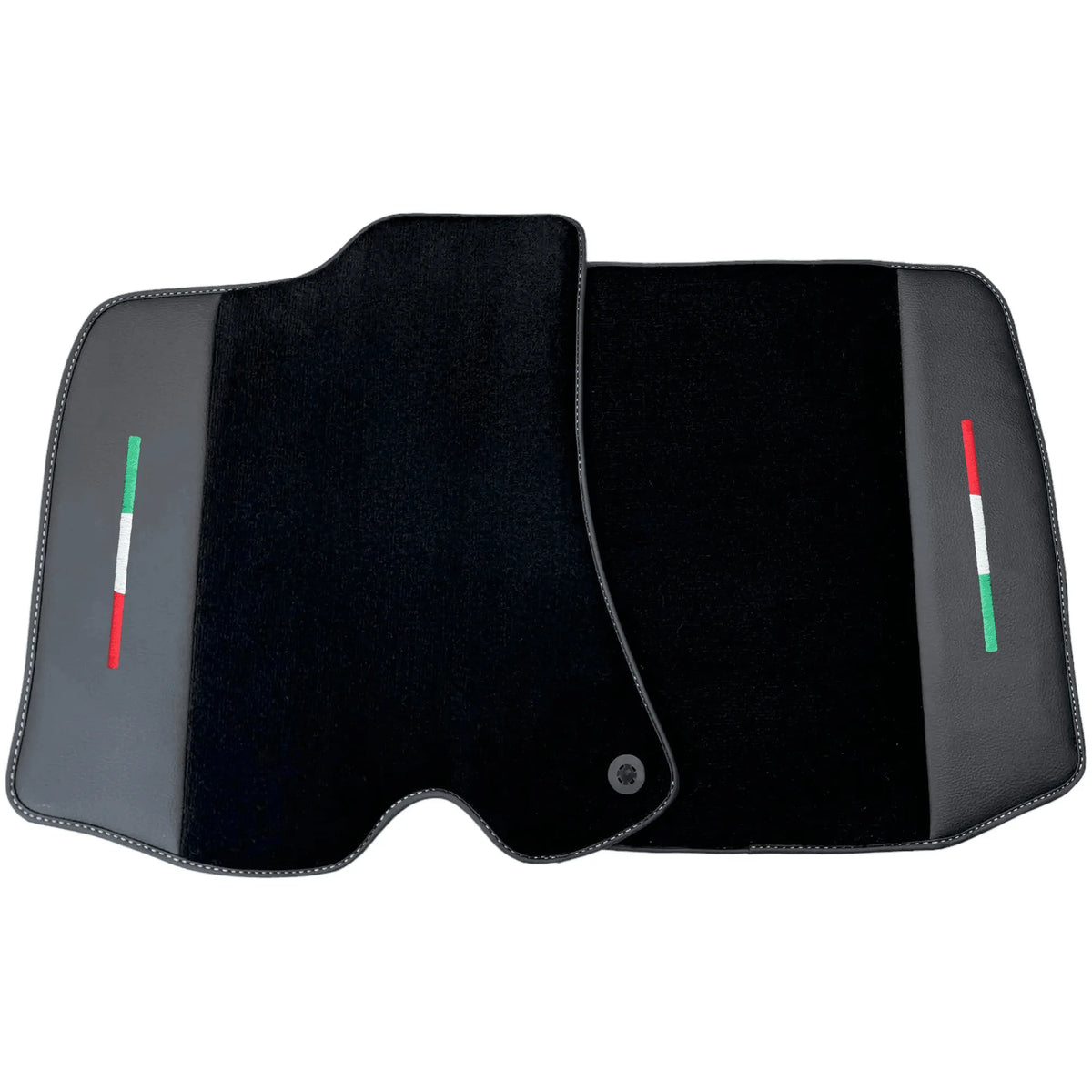 Black Floor Mats for Ferrari Roma (2021-2027) with Leather