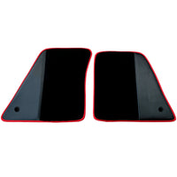 Black Floor Mats for Ferrari SF90 Stradale (2019-2024) with Carbon Fiber | Red Trim