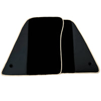 Black Floor Mats for Ferrari SF90 Stradale (2019-2024) with Leather | Beige Trim