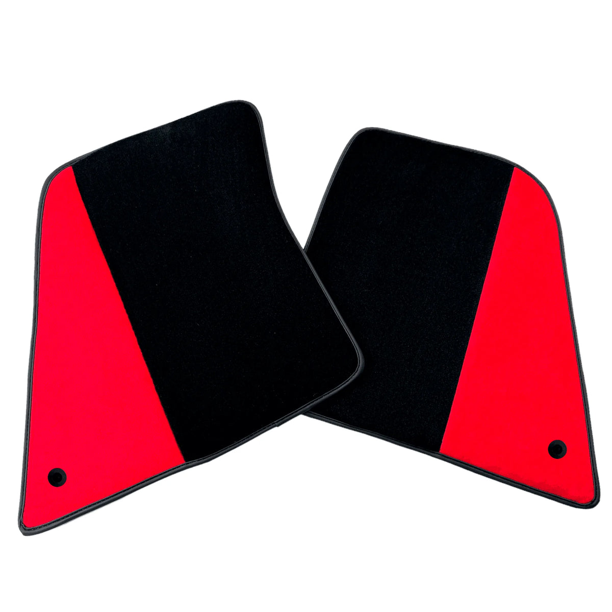 Black Floor Mats for Ferrari SF90 Stradale (2019-2024) with Red Alcantara Leather