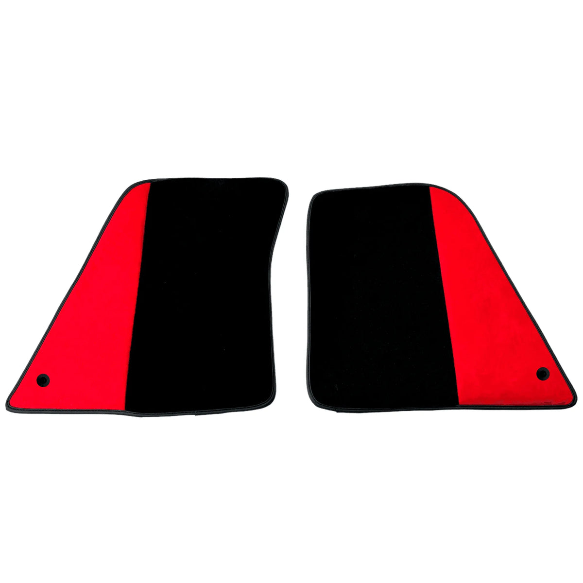 Black Floor Mats for Ferrari SF90 Stradale (2019-2024) with Red Alcantara Leather