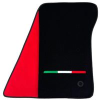 Black Floor Mats for Ferrari SF90 Stradale with Red Alcantara Borders | Italian Edition - AutoWin