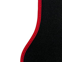 Black Floor Mats For Honda Civic VII (2001-2005) ER56 Design with Red Trim - AutoWin