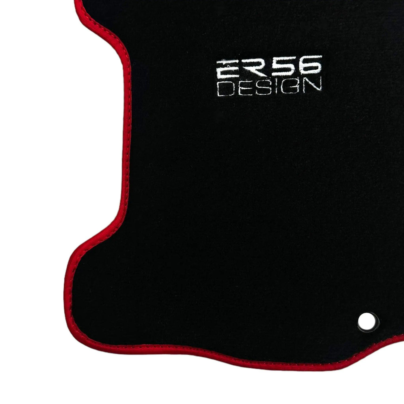 Black Floor Mats For Honda Civic VII (2001-2005) ER56 Design with Red Trim - AutoWin