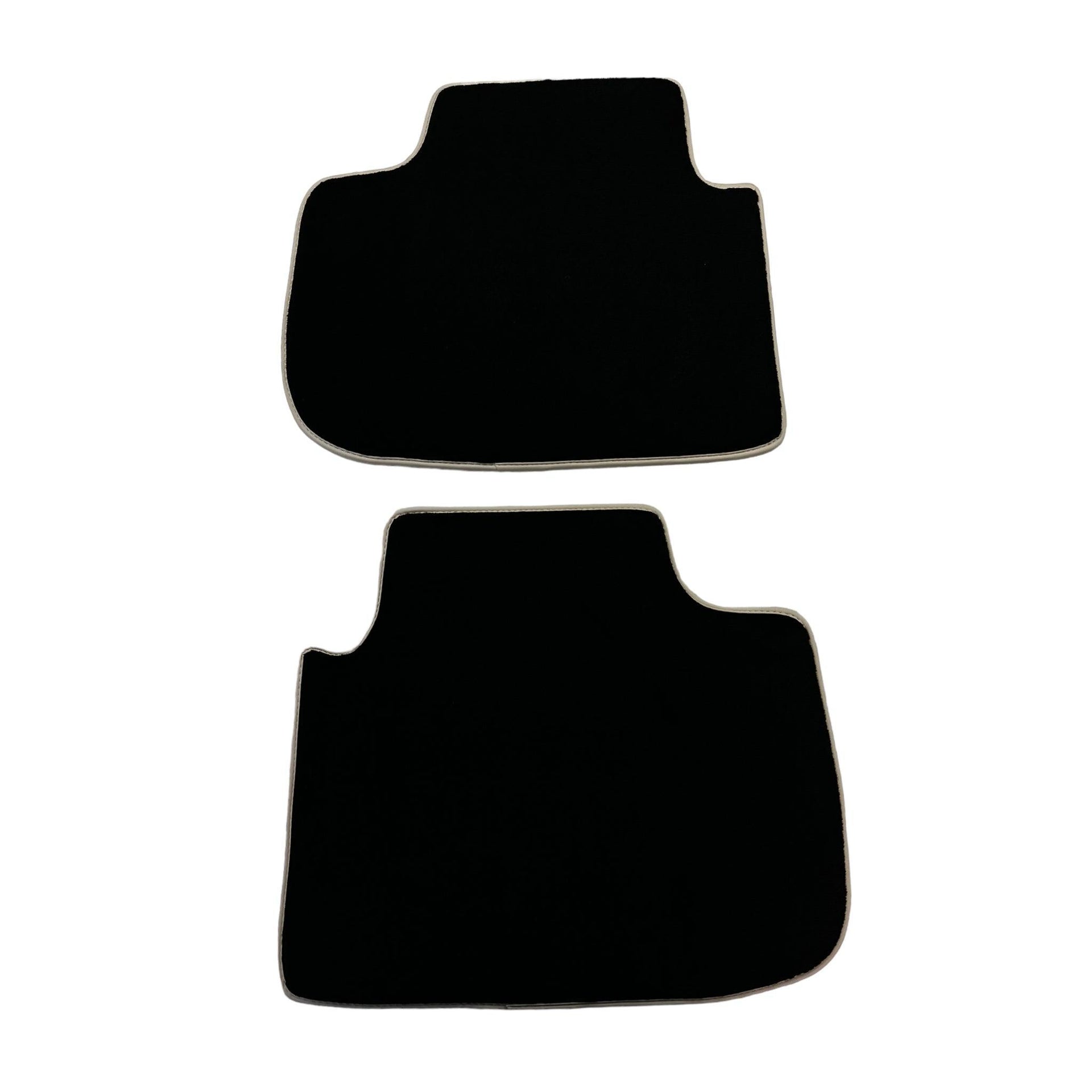 Black Floor Mats For Kia Sportage (1994-2002) ER56 Design | Beige Trim - AutoWin