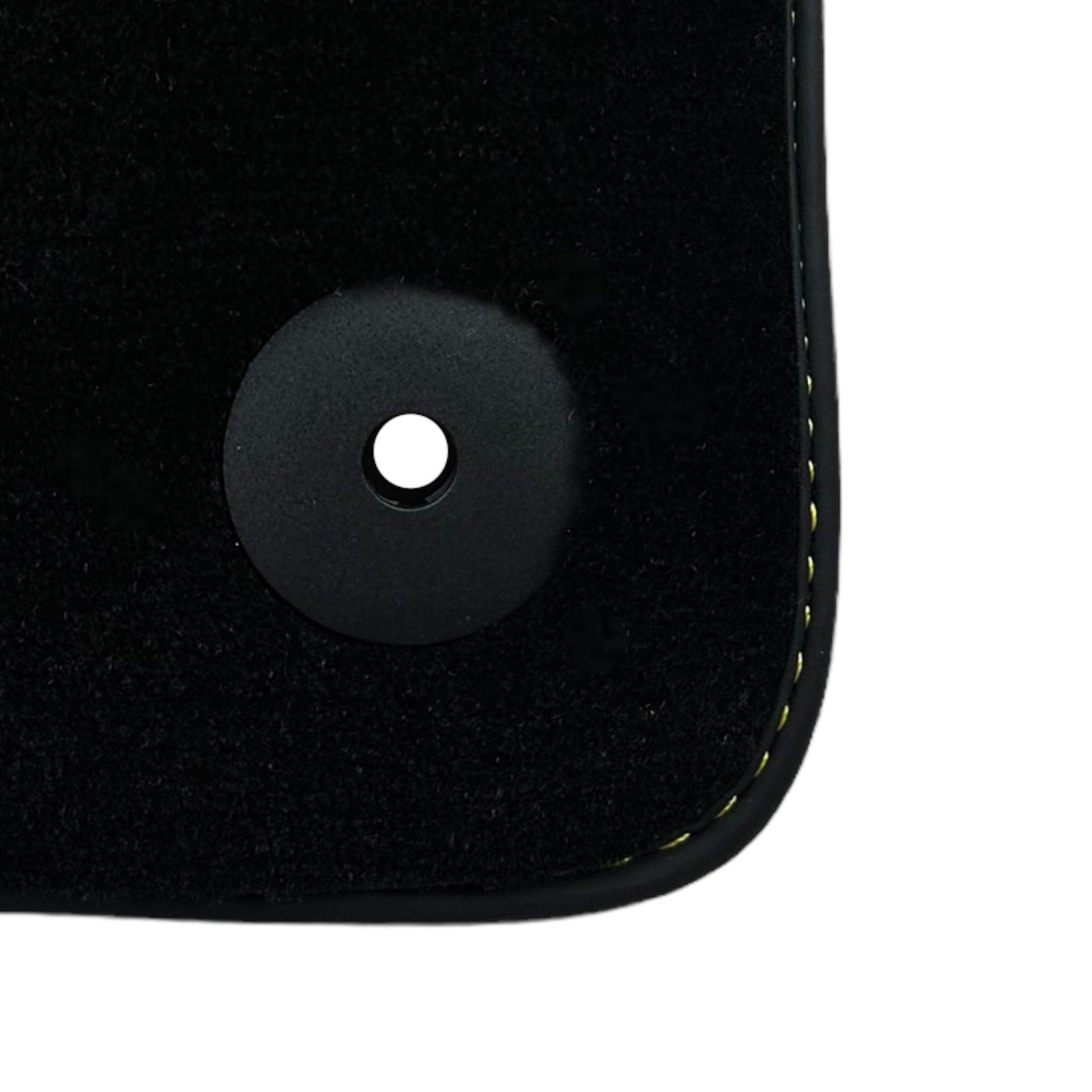 Black Floor Mats for Lamborghini Aventador with Yellow (Giallo Taurus) Nappa Leather - AutoWin