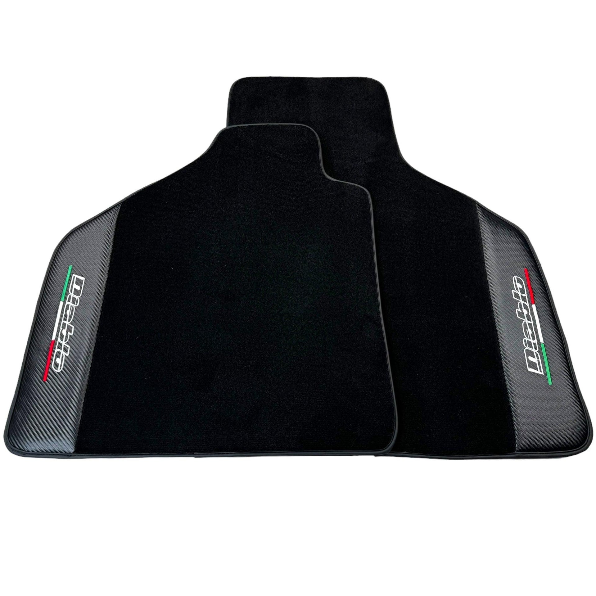 Black Floor Mats for Lamborghini Diablo (1990-2001) with Carbon Fiber - AutoWin