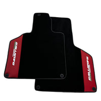 Black Floor Mats for Lamborghini Gallardo With Red Leather - AutoWin