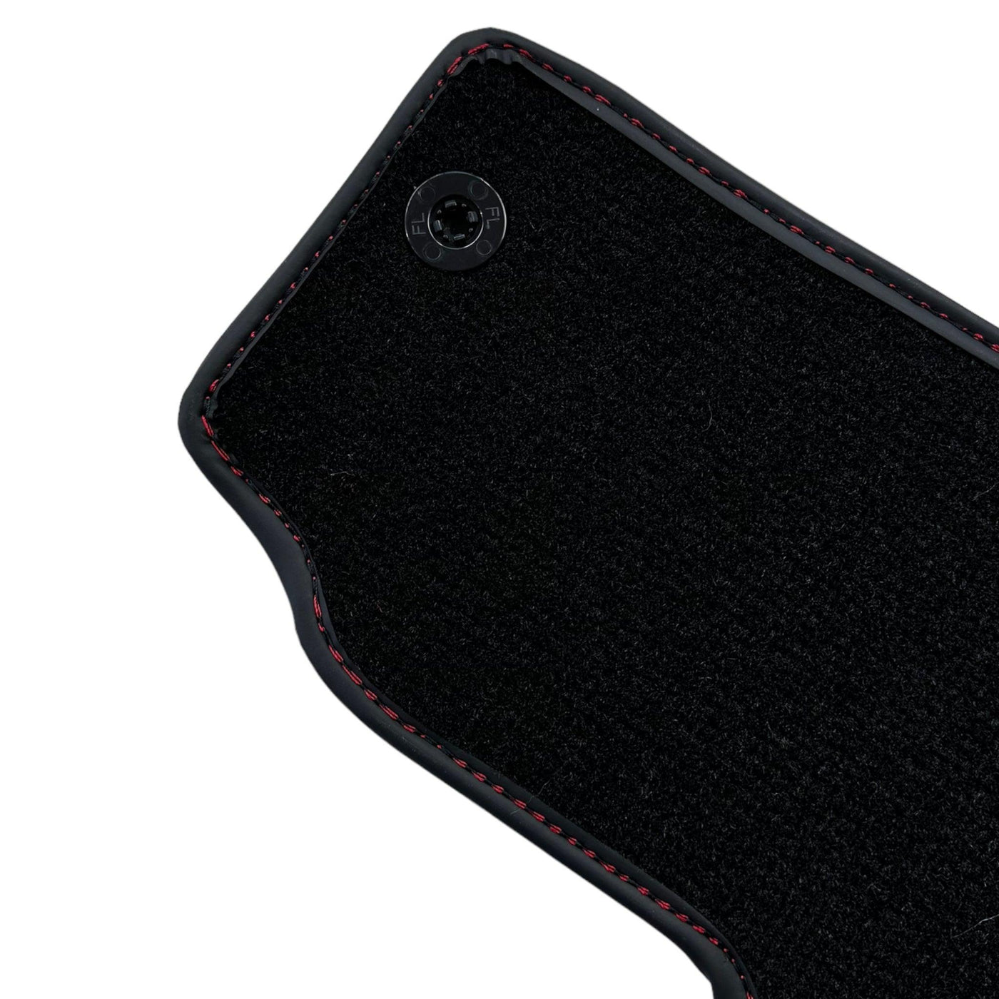 Black Floor Mats for Lamborghini Gallardo With Red Leather - AutoWin