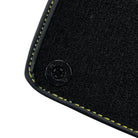 Black Floor Mats for Lamborghini Gallardo With Yellow Alcantara Leather - AutoWin