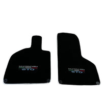 Custom Black Floor Mats for Lamborghini Huracan STO - White Trim