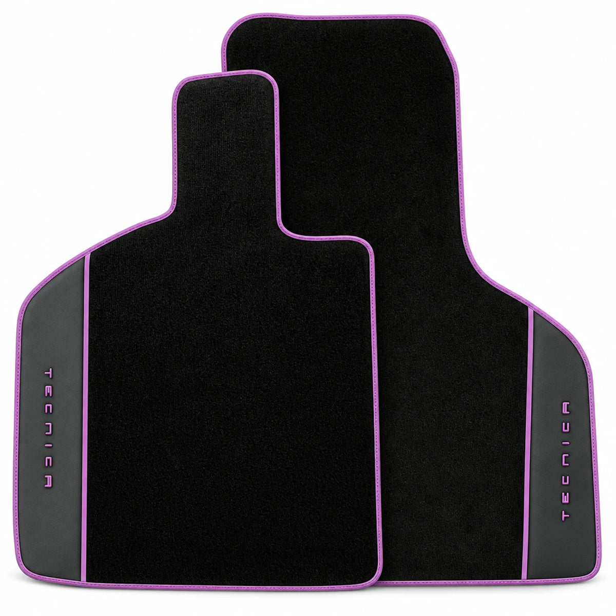 Black Floor Mats for Lamborghini Huracan Tecnica | Alcantara Leather Borders