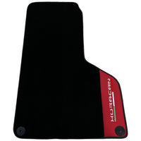 Black Floor Mats for Lamborghini Huracan With Red (Rosso Mysia) Leather - AutoWin