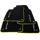Black Floor Mats For Lamborghini Urus Tailored With Yellow Trim - AutoWin
