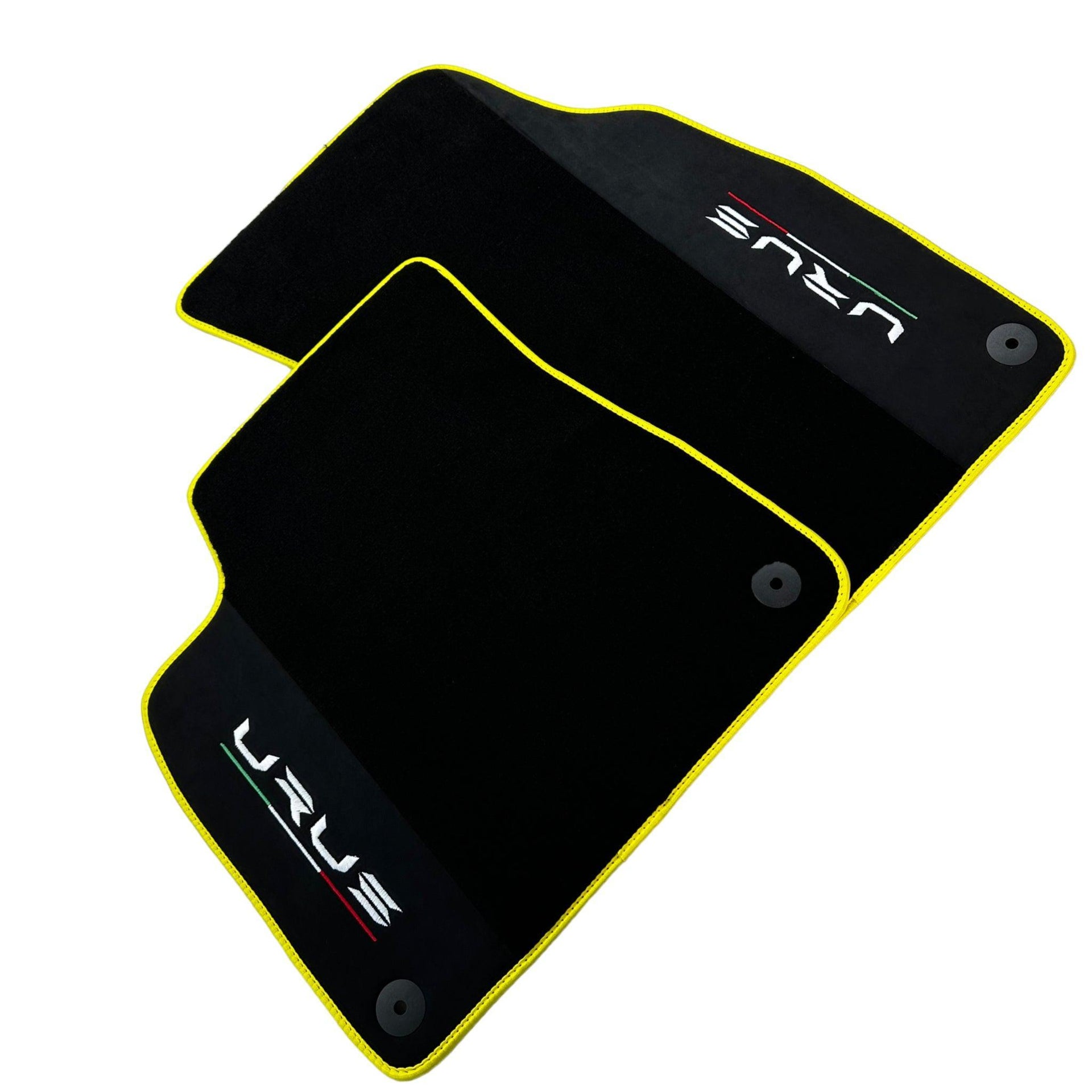 Black Floor Mats For Lamborghini Urus With Alcantara Leather - AutoWin