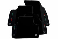 Black Floor Mats For Lamborghini Urus With Alcantara Leather Black trim