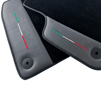 Black Floor Mats for Lamborghini Urus With Dark Gray Leather - AutoWin