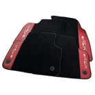 Black Floor Mats for Lamborghini Urus With Red Leather - AutoWin
