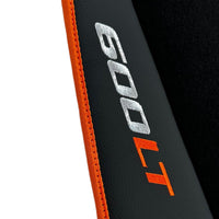 Black Floor Mats for McLaren 600 LT (2018-2020) With Alcantara Leather - AutoWin