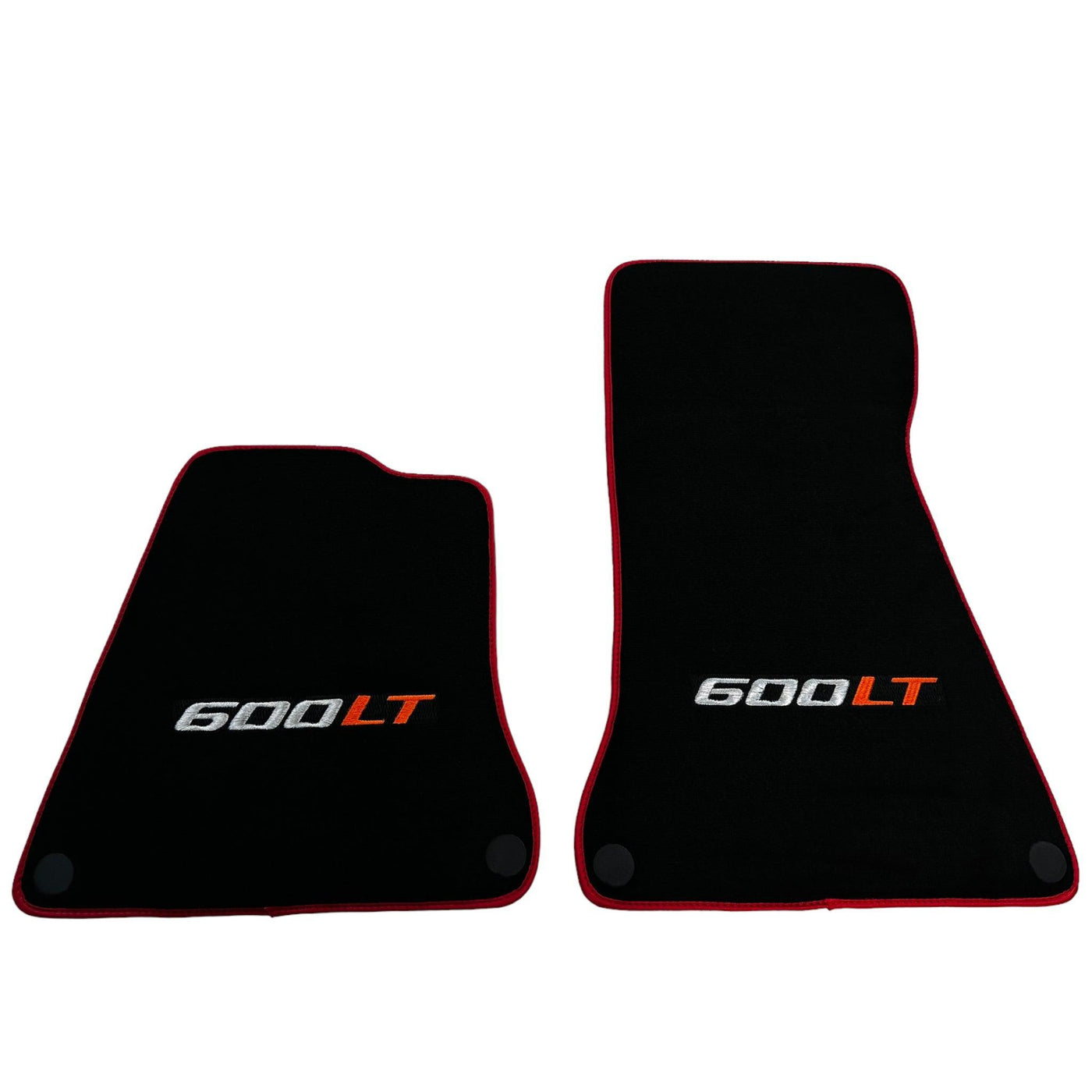 Black Floor Mats for McLaren 600 LT (2018-2020) With Red Trim - AutoWin
