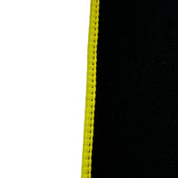 Black Floor Mats for McLaren 600 LT (2018-2020) With Yellow Trim - AutoWin