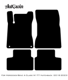Black Floor Mats For Mercedes Benz A-Class W176 (2012-2018) | Limited Edition - AutoWin