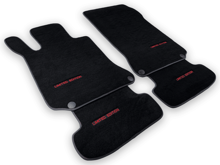 Black Floor Mats For Mercedes Benz C-Class S205 Wagon Facelift (2018-2021) | Limited Edition - AutoWin